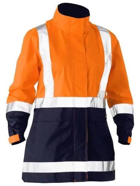 Bisley Women's Taped Hi Vis Recycled Rain Shell Jacket BJL6766T Bisley Workwear